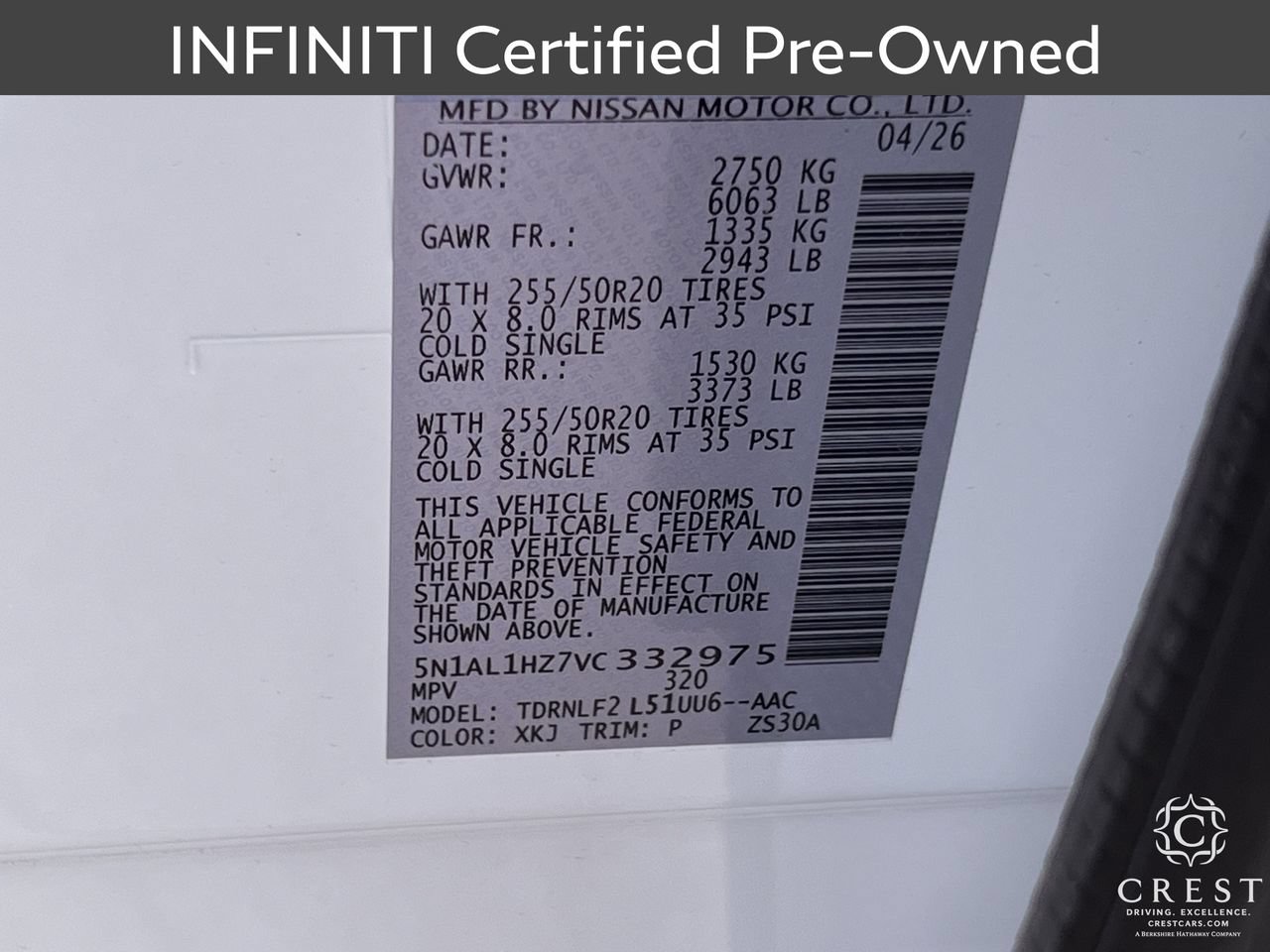 Certified 2027 INFINITI QX60 Autograph w/ Dark Cargo Package AWD/4WD image 34
