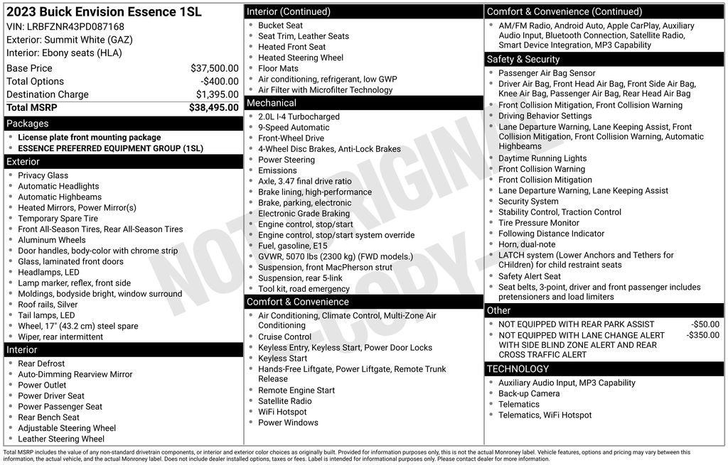Used 2023 Buick Envision Essence FWD image 5
