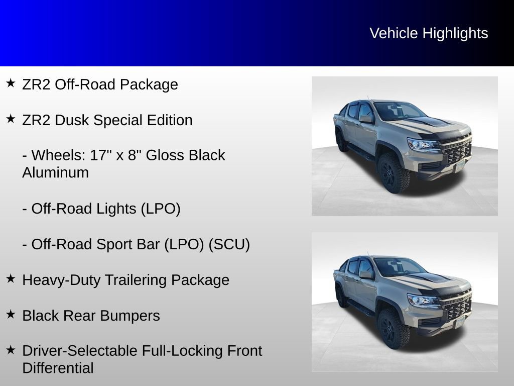 Used 2021 Chevrolet Colorado ZR2 w/ ZR2 Dusk Special Edition image 12