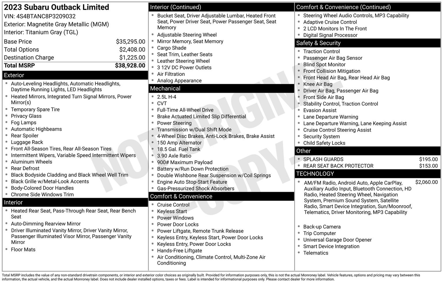 Certified 2023 Subaru Outback Limited image 34