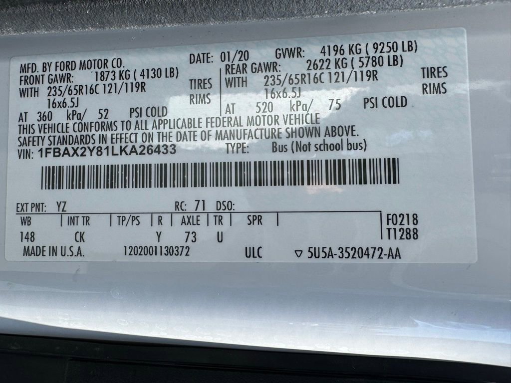 Used 2020 Ford Transit 350 XLT image 40