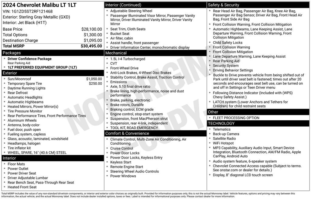 Used 2024 Chevrolet Malibu LT FWD image 32
