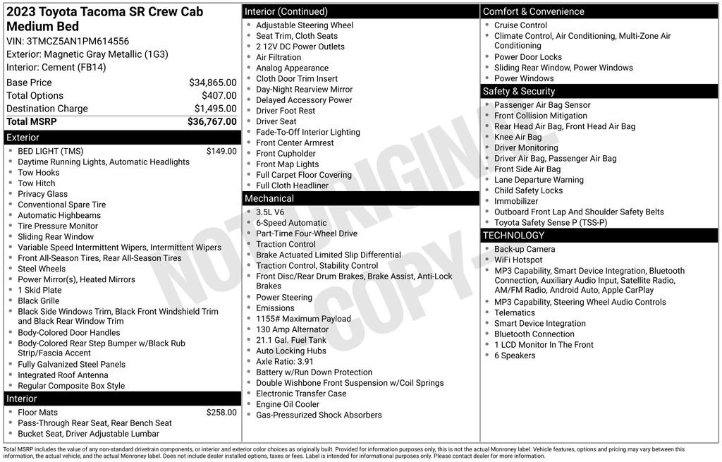 Used 2023 Toyota Tacoma SR AWD/4WD image 34