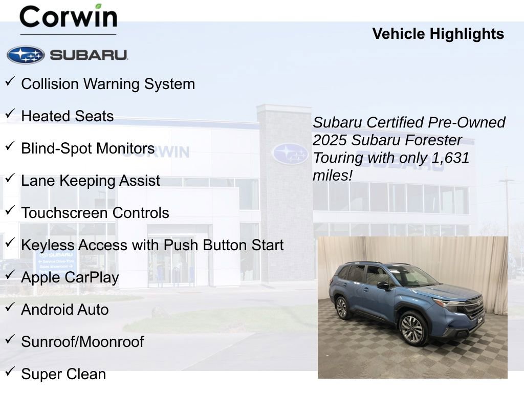 Certified 2025 Subaru Forester Touring w/ Popular Package - Touring image 9
