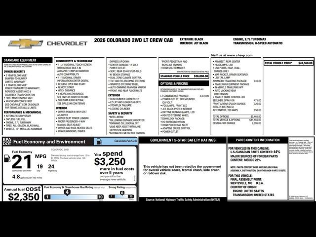 New 2026 Chevrolet Colorado LT w/ LT Convenience Package image 3