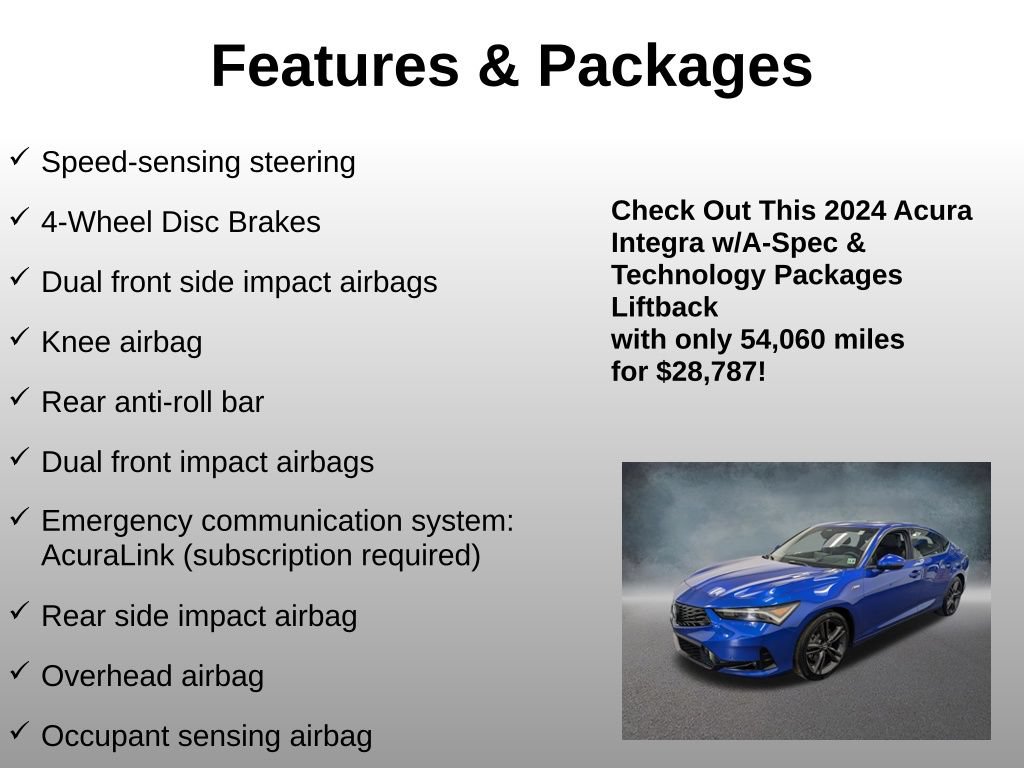 Used 2024 Acura Integra A-Spec w/ Technology Package FWD image 16