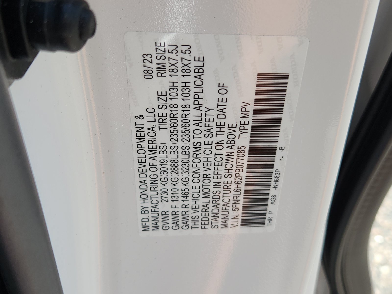 Certified 2023 Honda Odyssey EX-L image 19