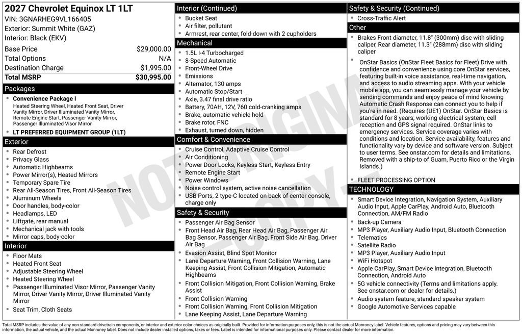 New 2027 Chevrolet Equinox LT FWD image 5