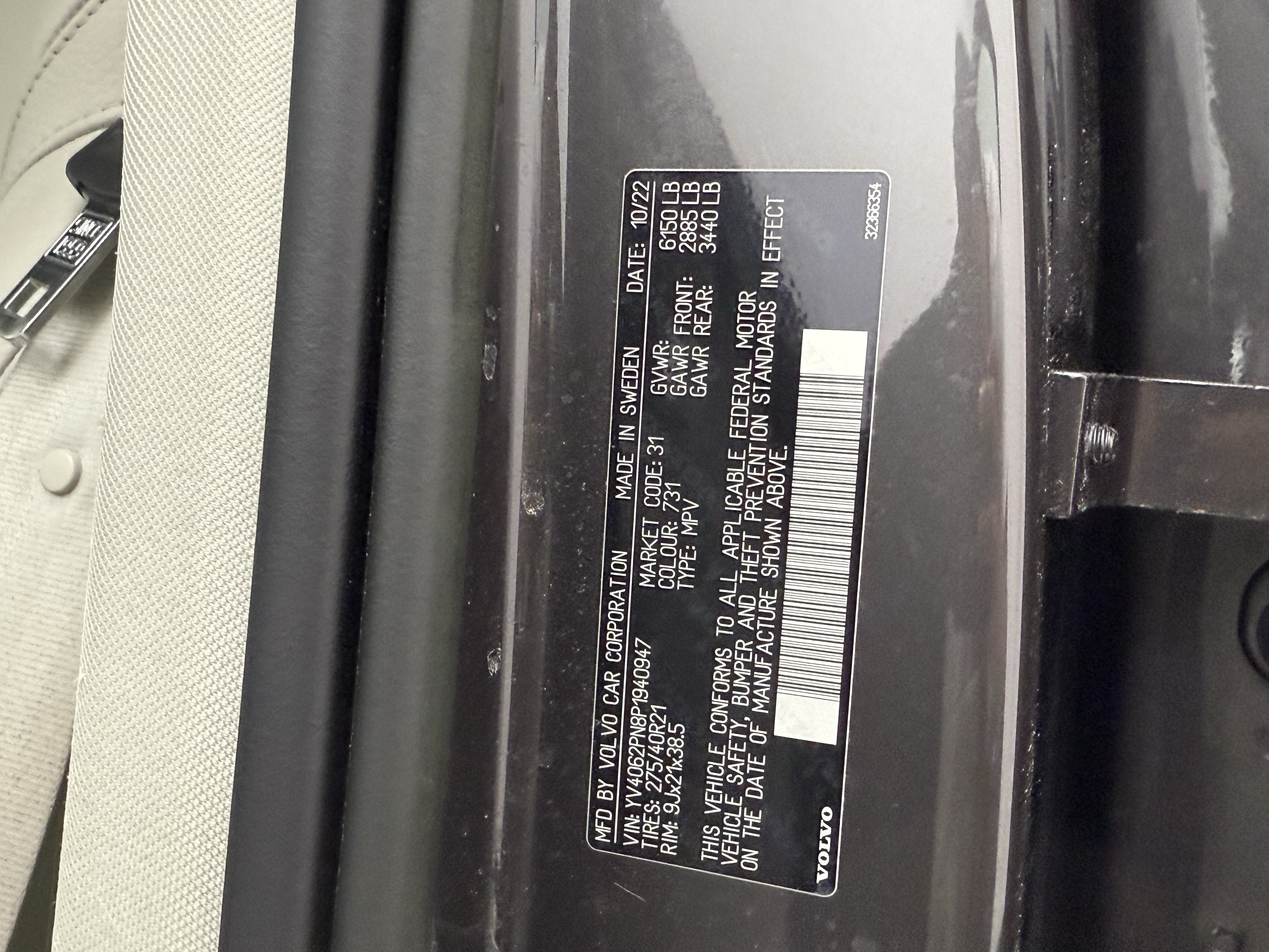 Certified 2023 Volvo XC90 B6 Plus w/ Protection Package Premier AWD/4WD image 31
