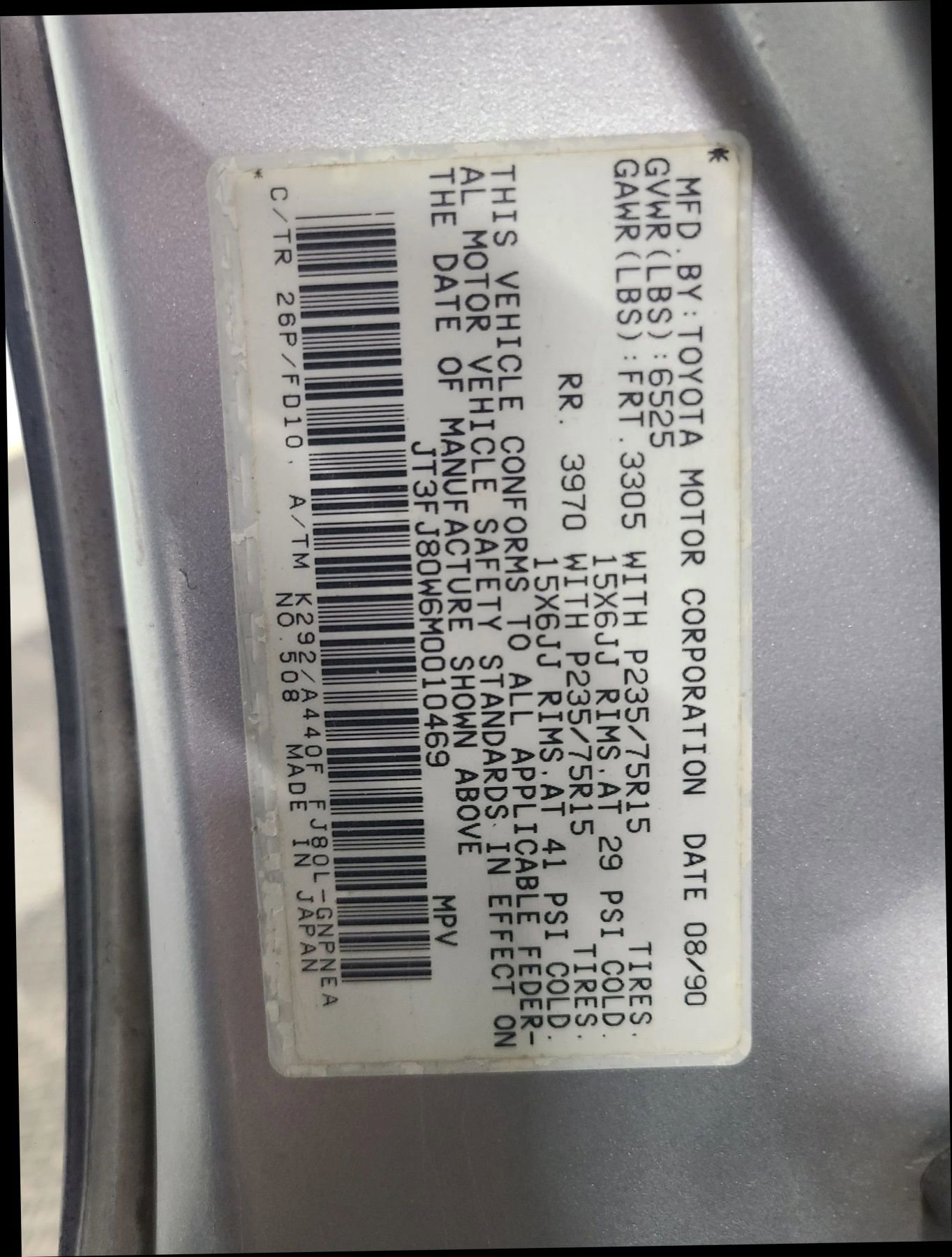 Used 1991 Toyota Land Cruiser 4D SUV image 3