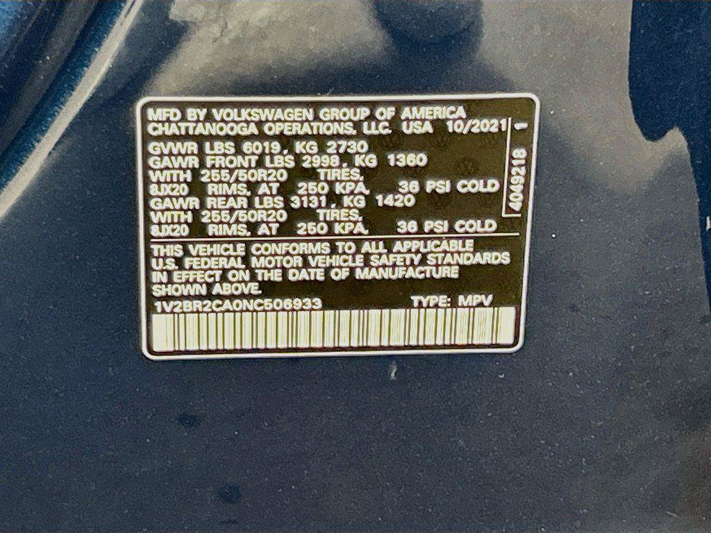 Used 2022 Volkswagen Atlas SEL AWD/4WD image 34