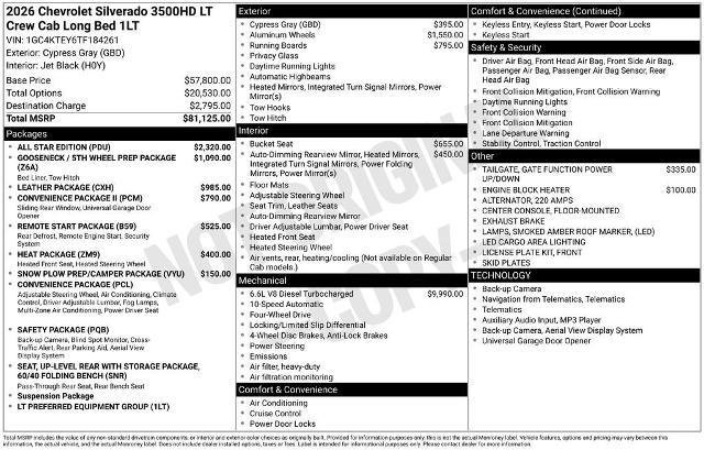 New 2026 Chevrolet Silverado 3500 LT w/ All Star Edition image 30