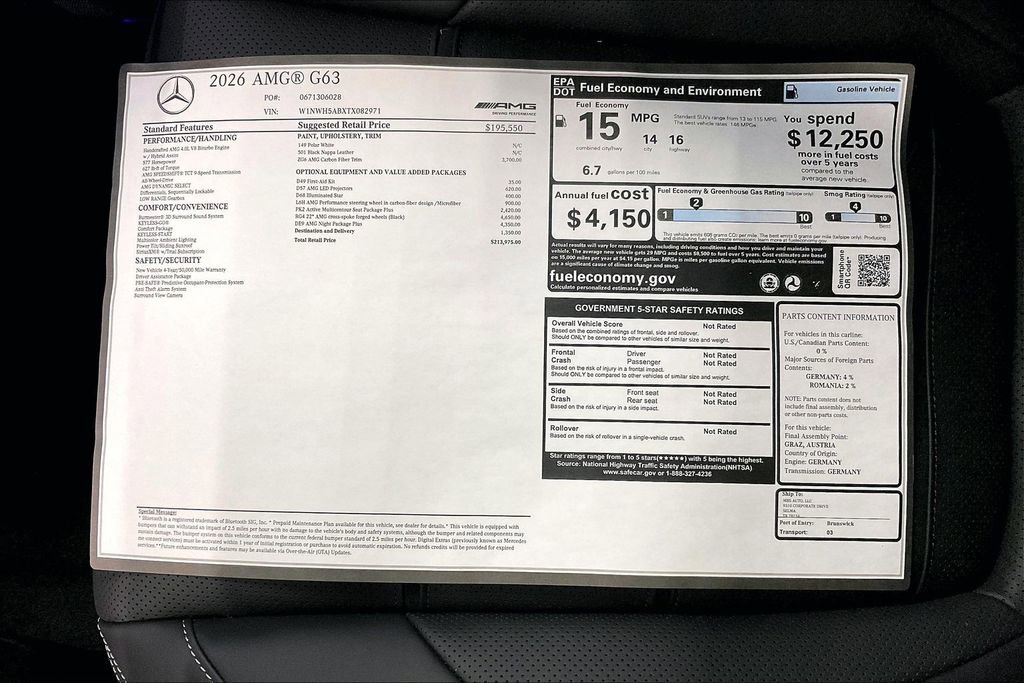 New 2026 Mercedes-Benz G 63 AMG 4MATIC image 19