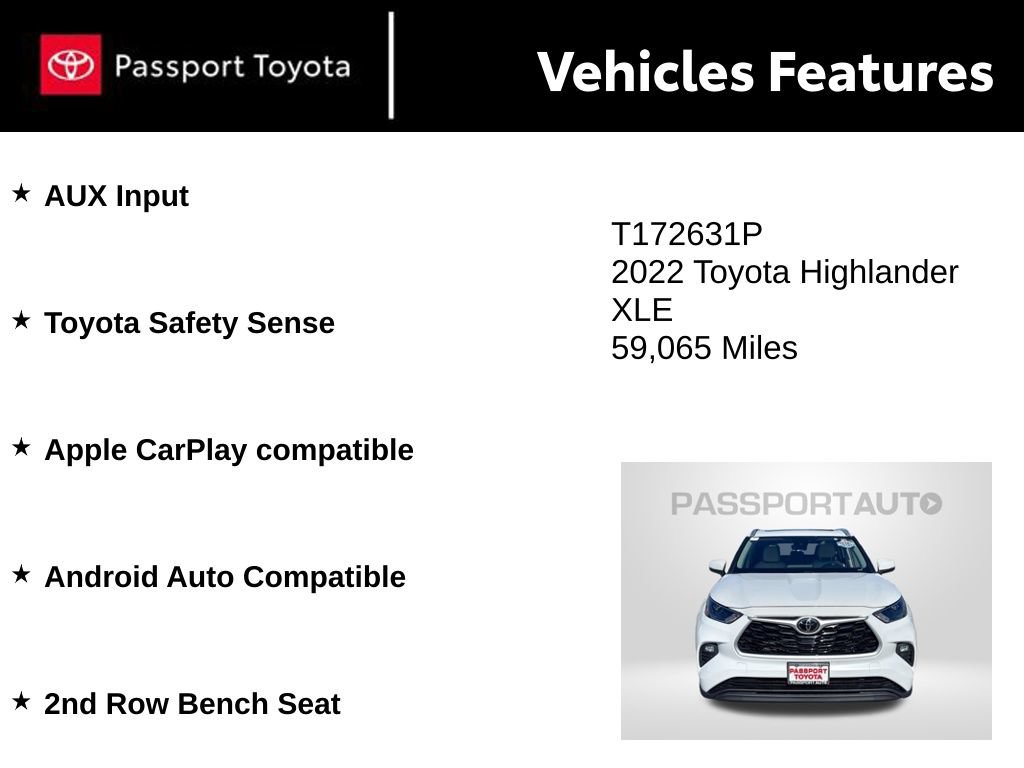 Used 2022 Toyota Highlander XLE AWD/4WD image 11