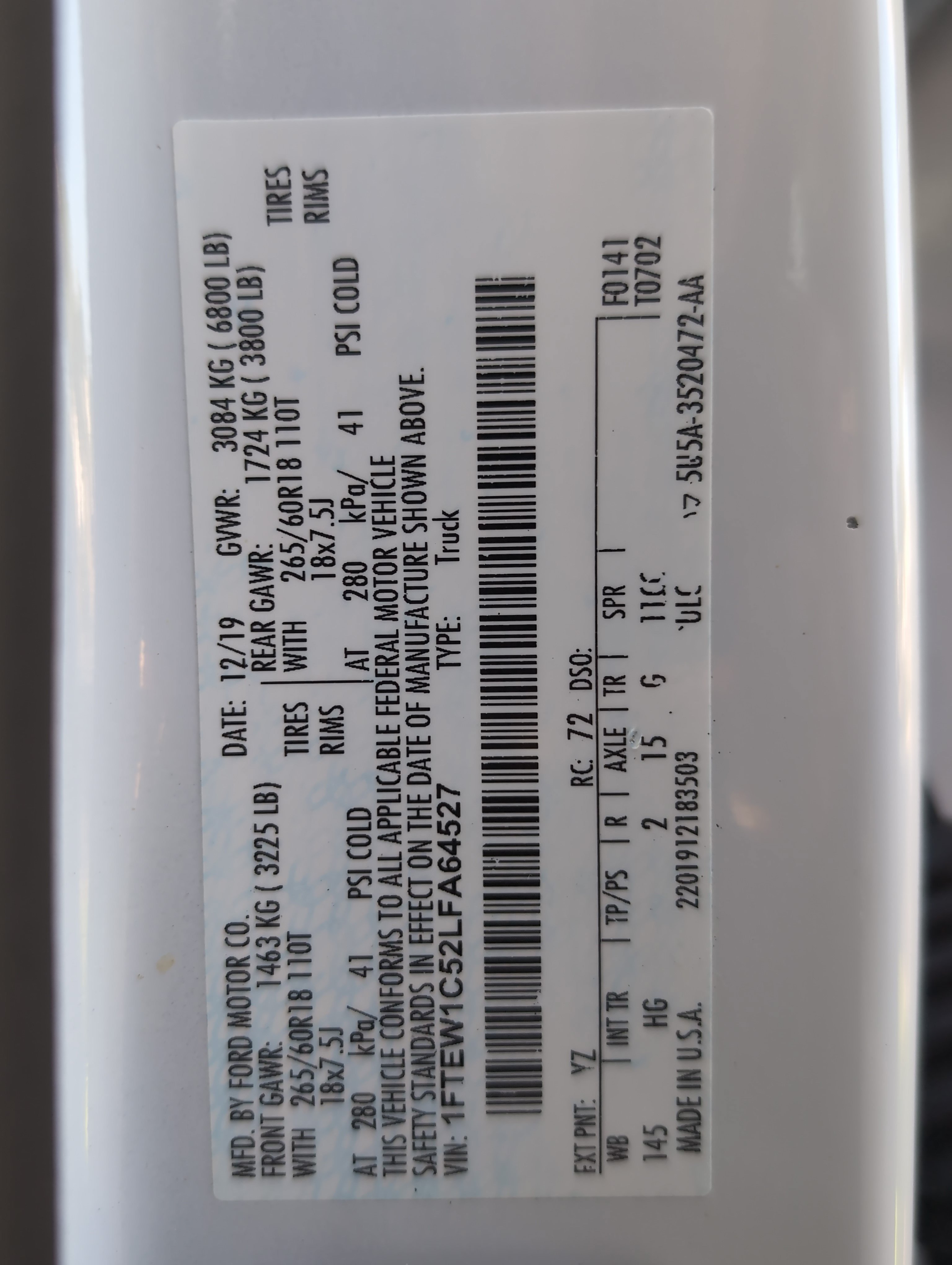 Used 2020 Ford F150 Lariat RWD image 34