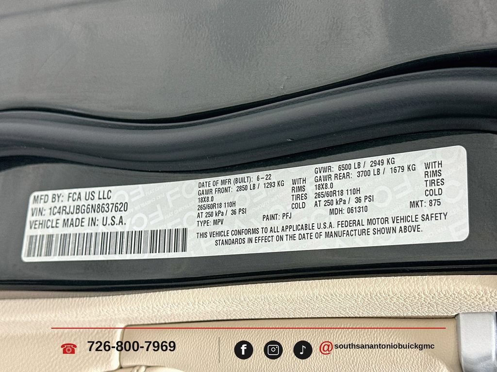 Used 2022 Jeep Grand Cherokee L Limited RWD image 35