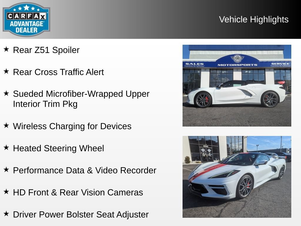 Used 2023 Chevrolet Corvette Stingray Premium Conv w/ Z51 Performance Package RWD image 12