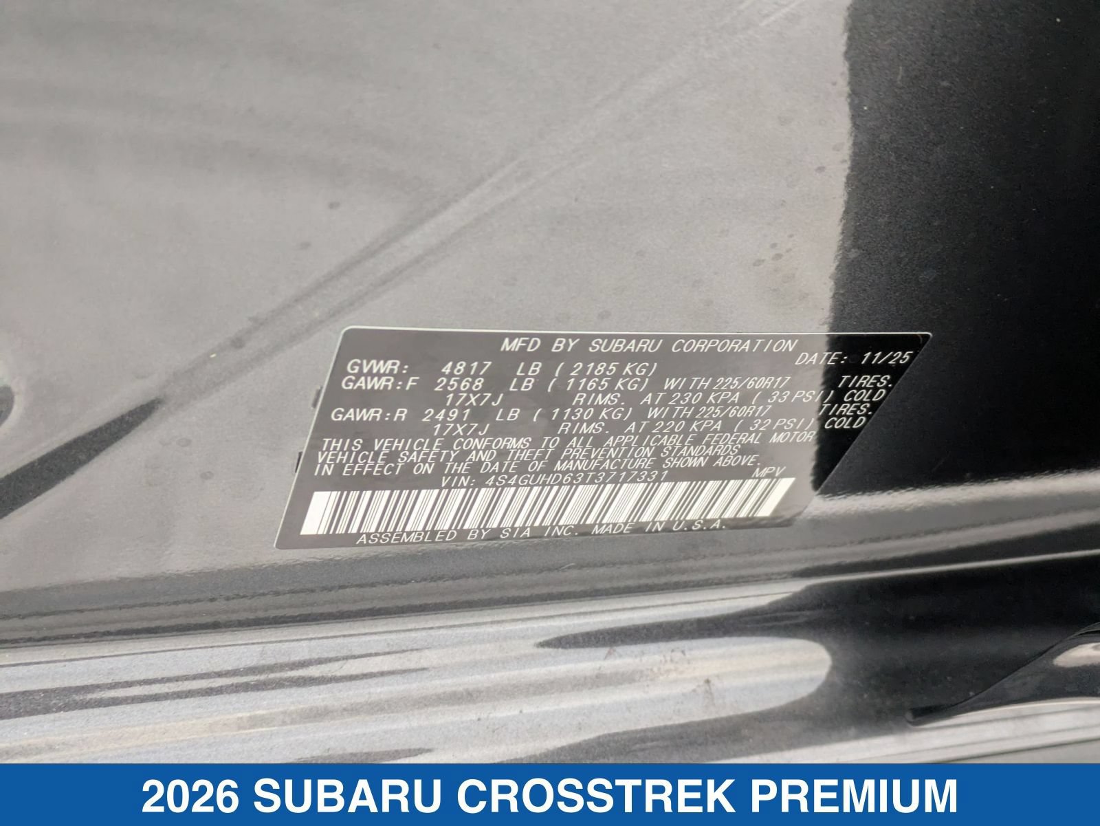 Certified 2026 Subaru Crosstrek 2.5i Premium AWD/4WD image 26