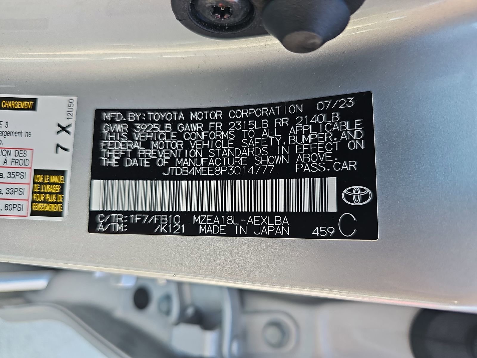 Used 2023 Toyota Corolla LE w/ Carpet Mat Package (TMS) FWD image 9