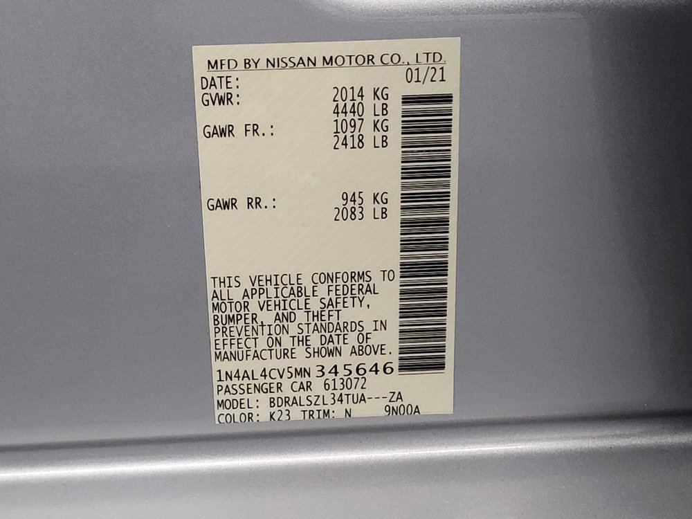 Used 2021 Nissan Altima 2.0 SR FWD image 33
