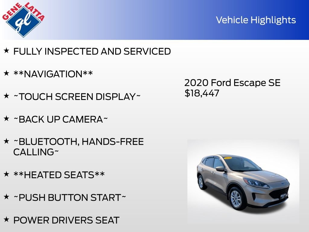 Certified 2020 Ford Escape SE AWD/4WD image 33
