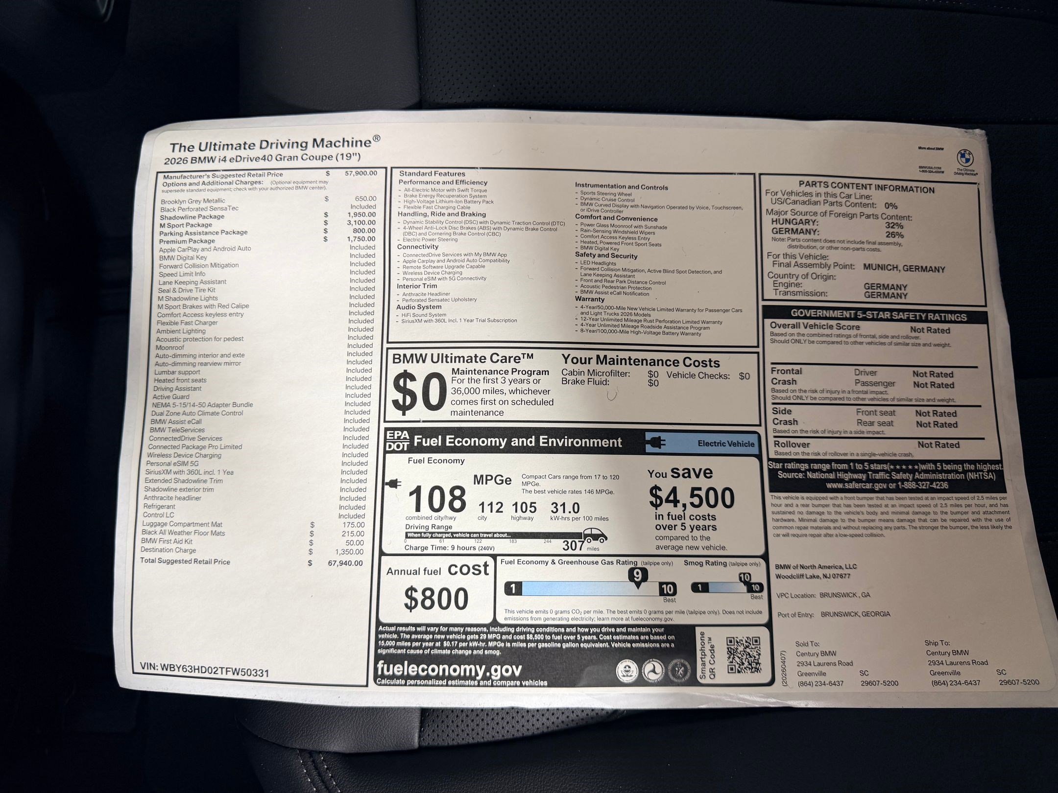 New 2026 BMW i4 eDrive40 w/ M Sport Package RWD image 20