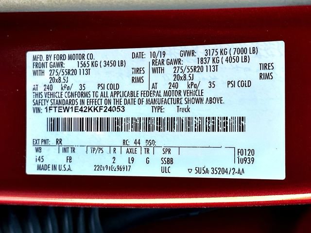 Used 2019 Ford F150 XLT w/ Equipment Group 302A Luxury image 32