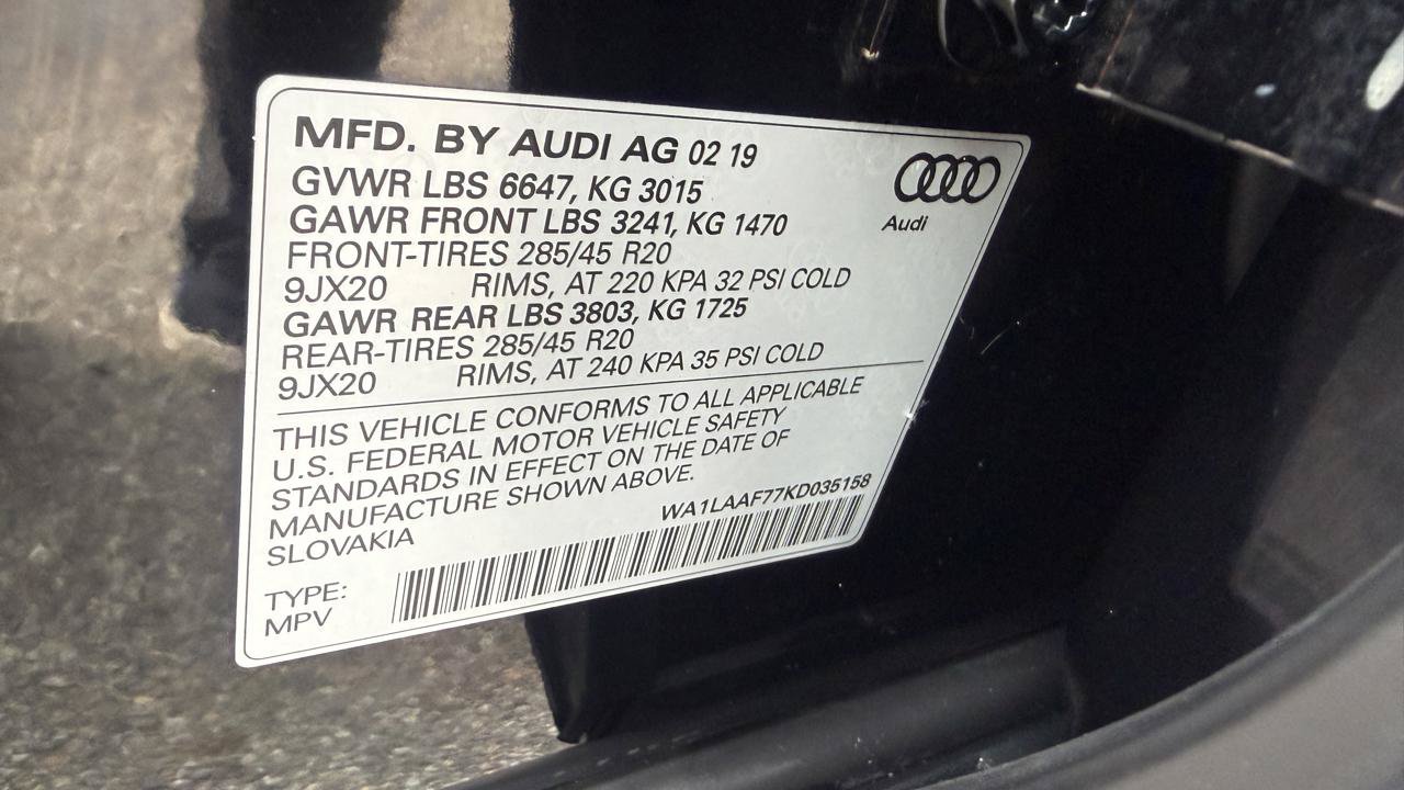 Used 2019 Audi Q7 3.0T Premium Plus w/ Premium Plus Package AWD/4WD image 67