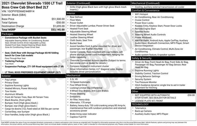 Certified 2021 Chevrolet Silverado 1500 LT Trail Boss AWD/4WD image 33
