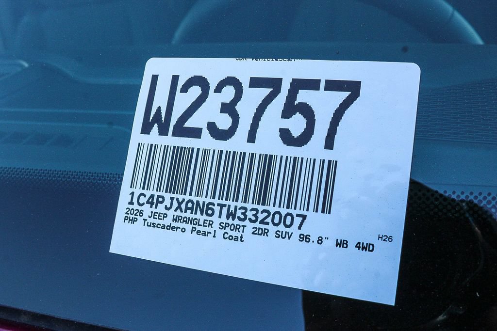 New 2026 Jeep Wrangler Sport AWD/4WD image 26