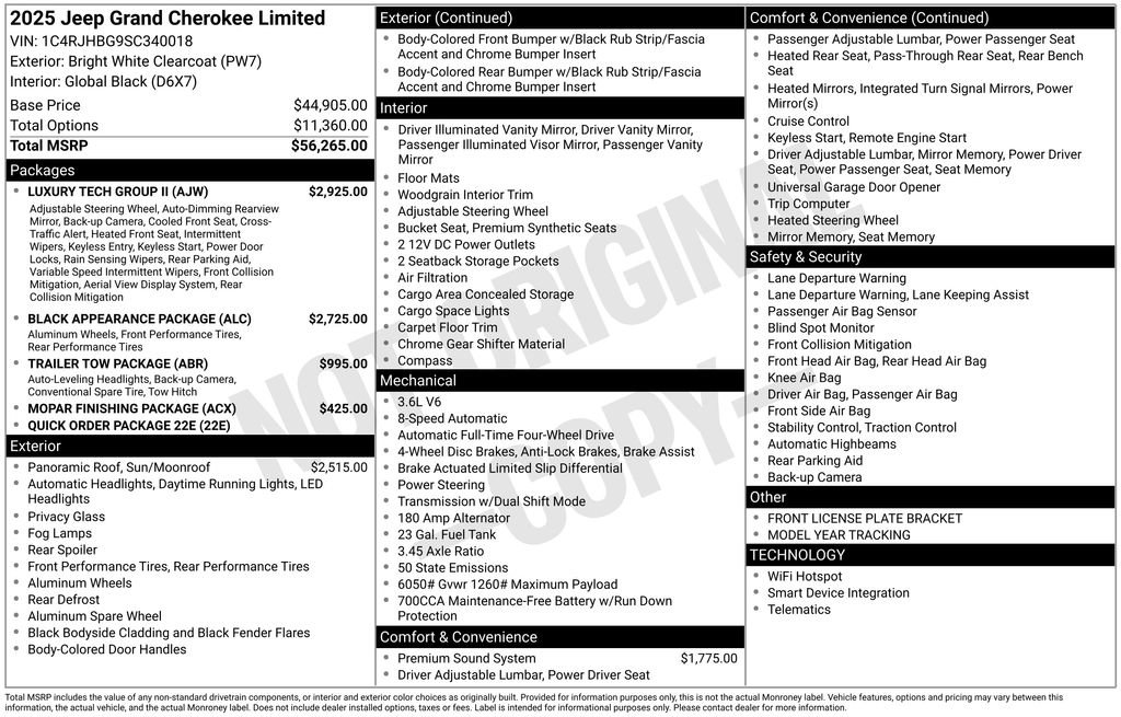 New 2025 Jeep Grand Cherokee Limited w/ Luxury Tech Group II image 24