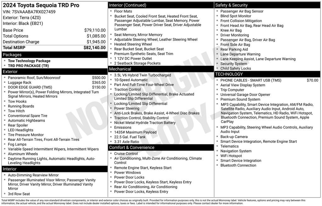 Certified 2024 Toyota Sequoia TRD Pro AWD/4WD image 74