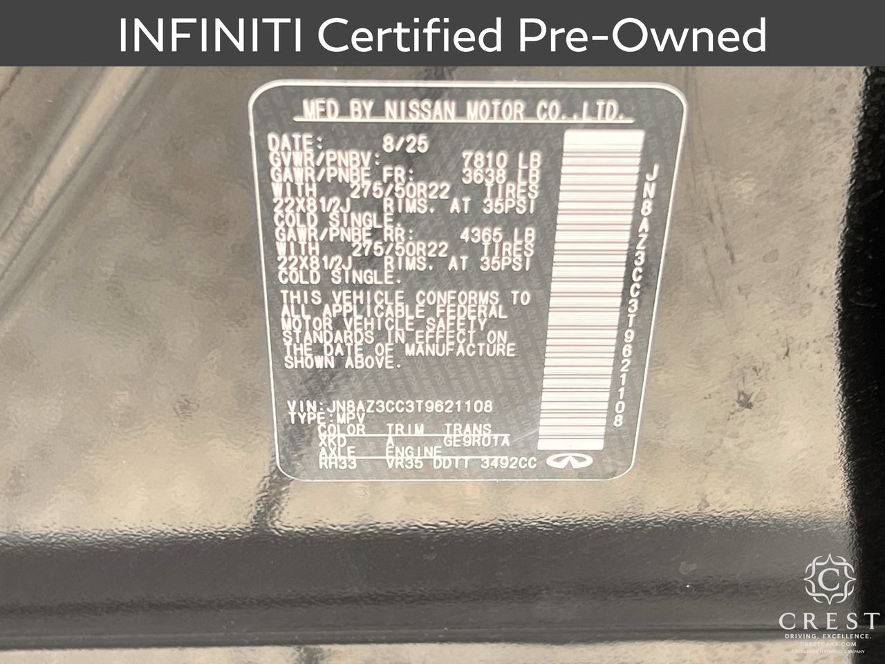 Certified 2026 INFINITI QX80 Autograph w/ Premium Cargo Package AWD/4WD image 34