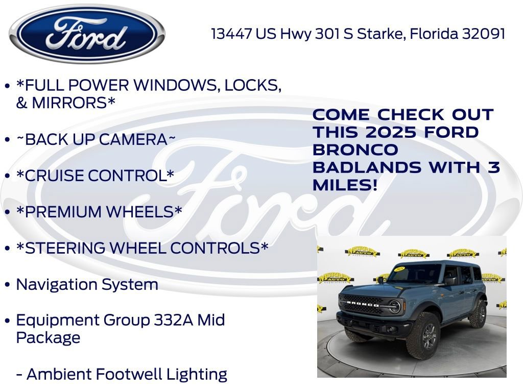 New 2025 Ford Bronco Badlands AWD/4WD image 10