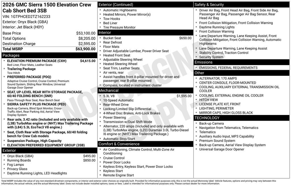 New 2026 GMC Sierra 1500 Elevation w/ Elevation Premium Package image 35