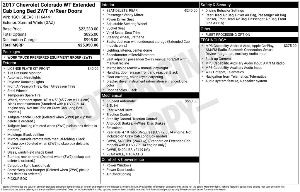 Used 2017 Chevrolet Colorado W/T RWD image 4