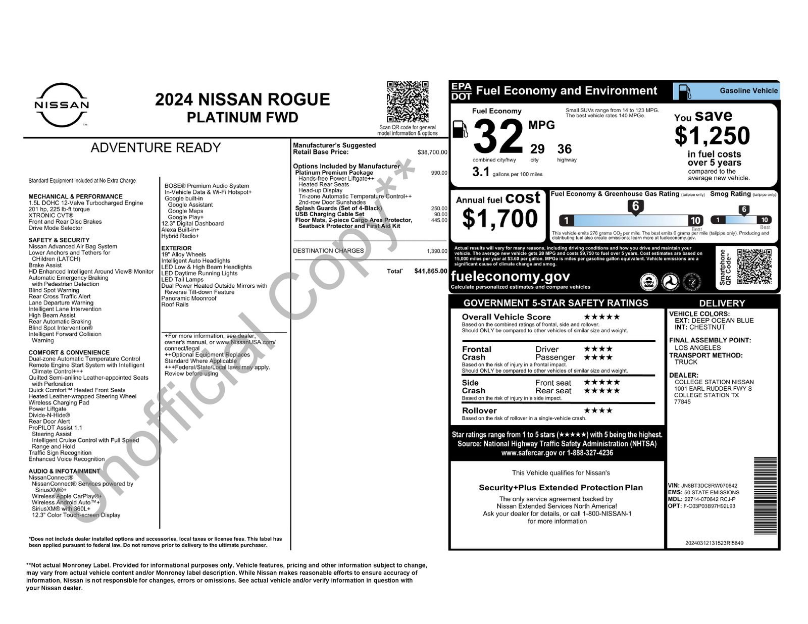 Used 2024 Nissan Rogue Platinum w/ Platinum Premium Package image 32