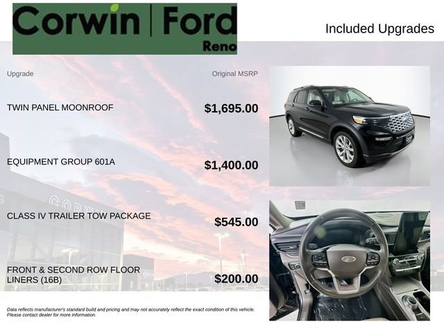 Certified 2022 Ford Explorer Platinum w/ Equipment Group 601A AWD/4WD image 3
