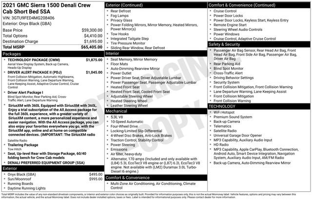 Used 2021 GMC Sierra 1500 Denali w/ Technology Package AWD/4WD image 20
