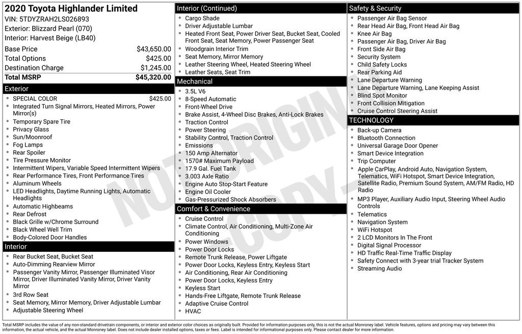 Used 2020 Toyota Highlander Limited FWD image 20