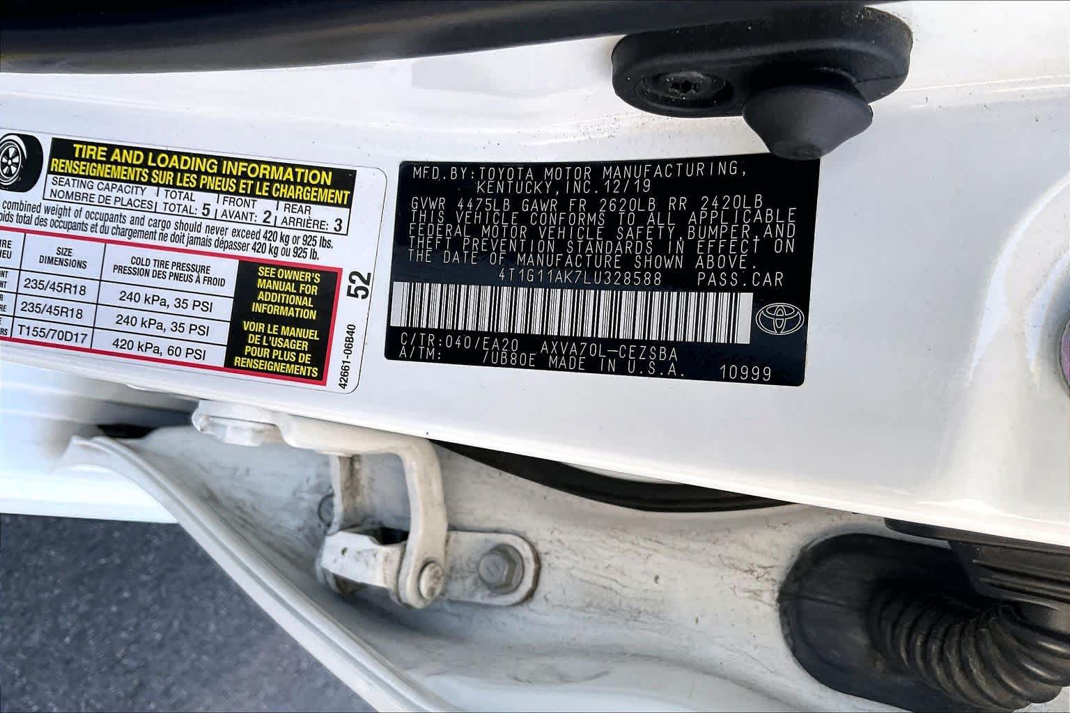 Used 2020 Toyota Camry SE FWD image 33