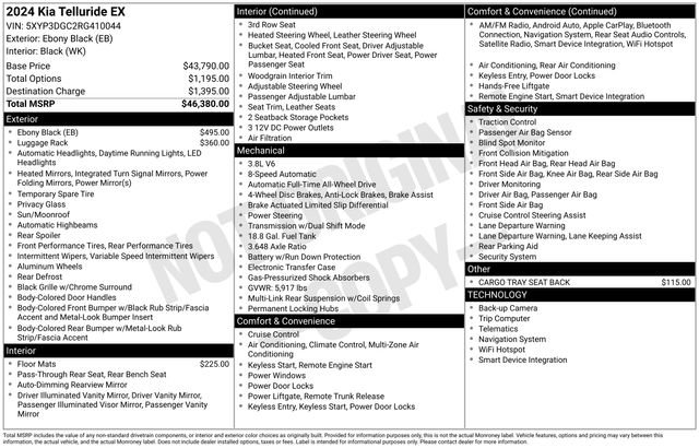 Certified 2024 Kia Telluride EX AWD/4WD image 39