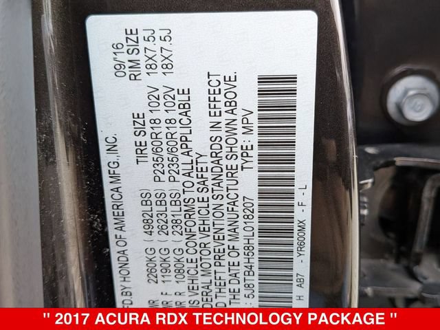 Used 2017 Acura RDX AWD w/ Technology Package image 42