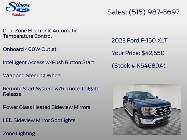 Certified 2023 Ford F150 XLT w/ Equipment Group 302A High image 14