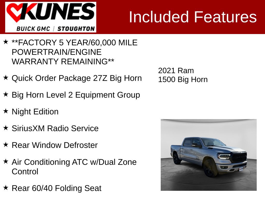 Used 2021 RAM 1500 Big Horn AWD/4WD image 3