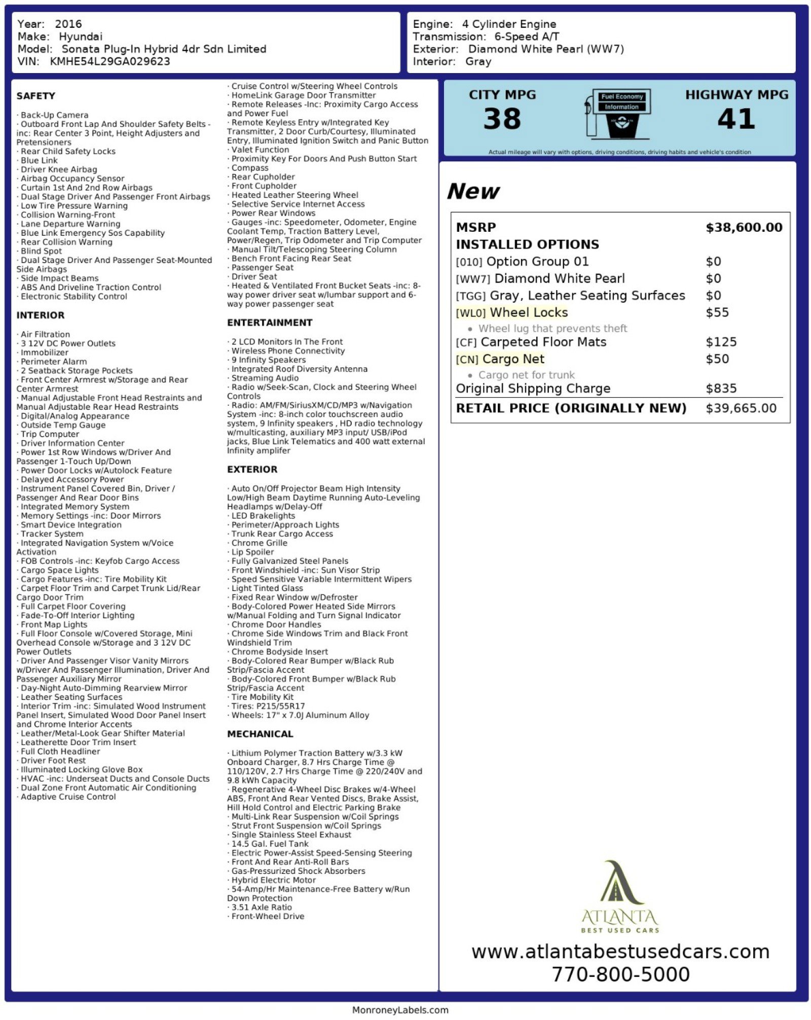 Used 2016 Hyundai Sonata Limited image 52