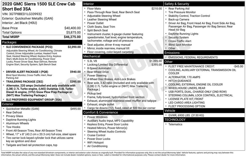 Used 2020 GMC Sierra 1500 SLE w/ SLE Convenience Package image 38