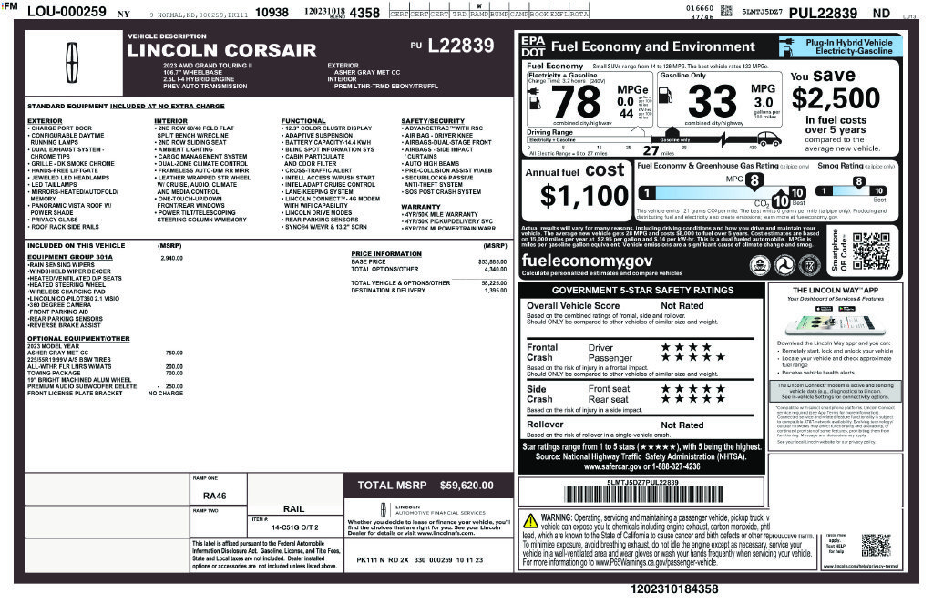 Used 2023 Lincoln Corsair Grand Touring w/ Equipment Group 301A AWD/4WD image 19