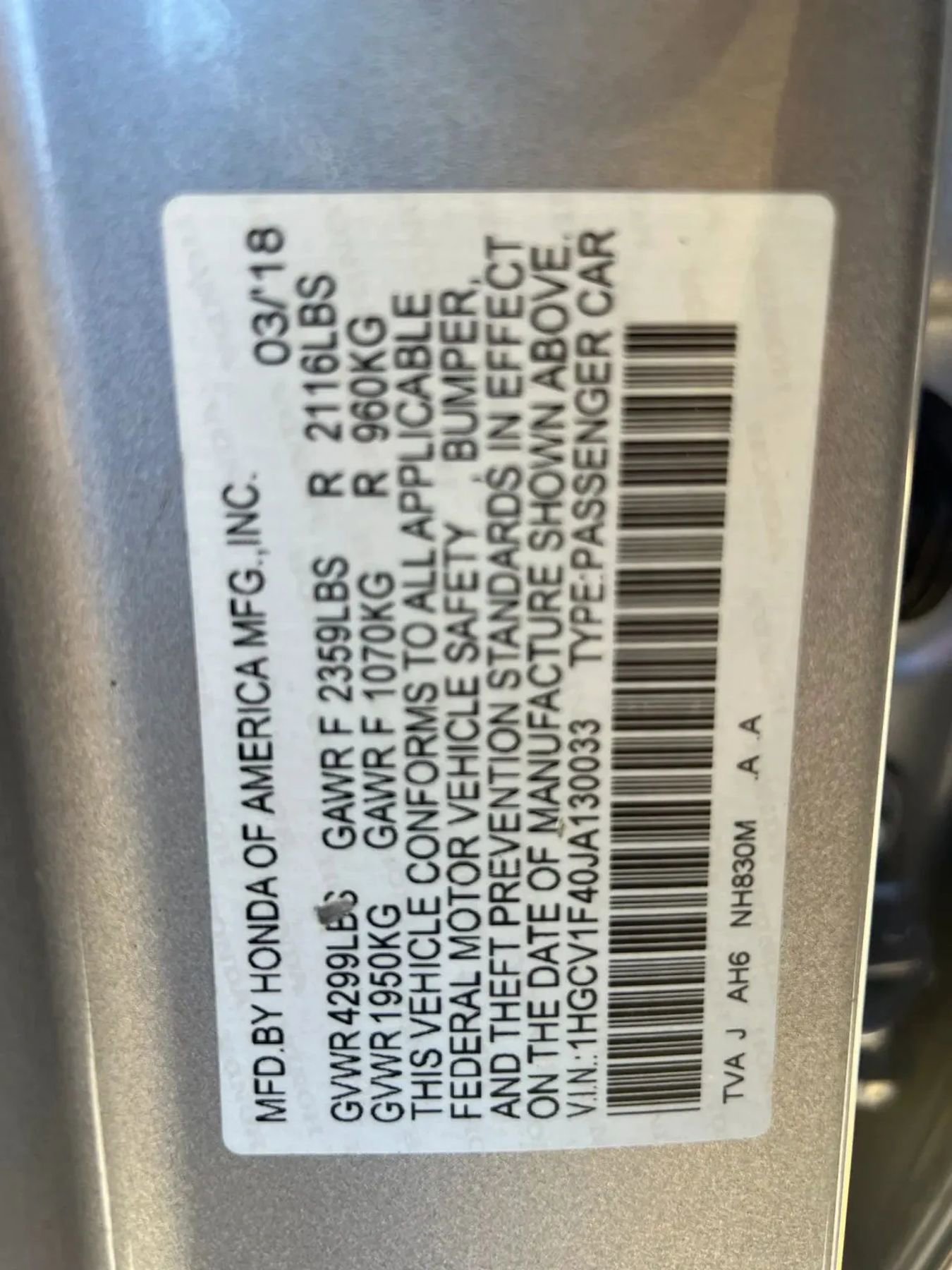 Used 2018 Honda Accord EX image 33