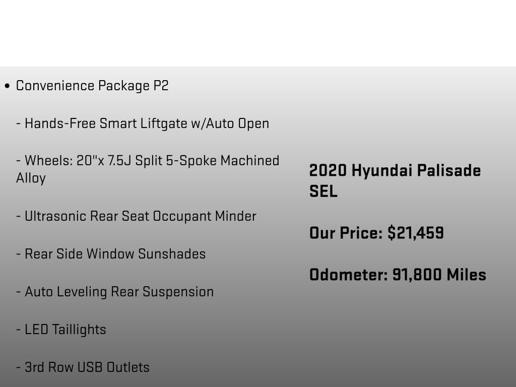 Used 2020 Hyundai Palisade SEL w/ Convenience Package FWD image 12